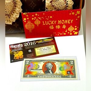 Collector’s Lucky Money Year of the Monkey 2$ edition Vintage